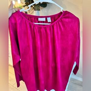 Shimmery long sleeve shirt